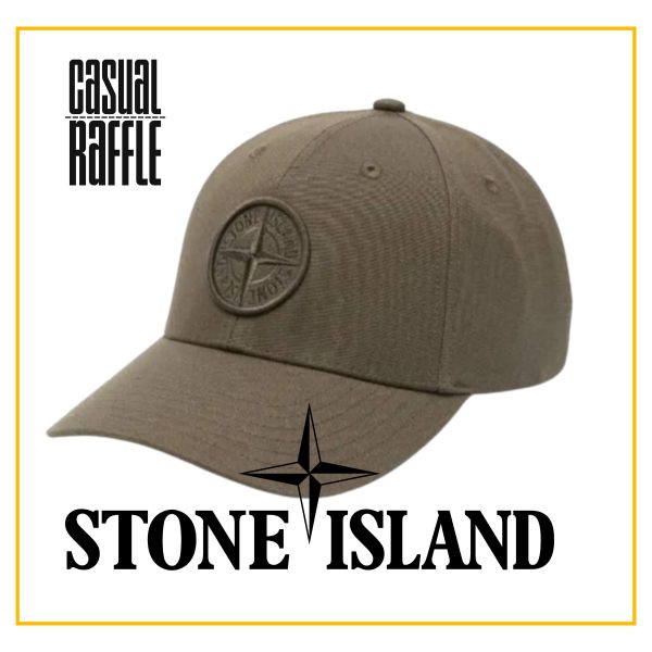 Stone Island compass-motif cap in khaki.