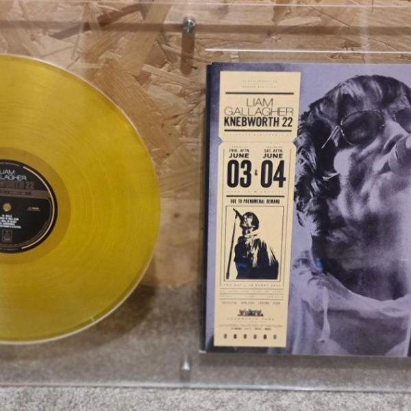 Framed Knebworth 2022 Vinyl Signed by Liam Gallagher