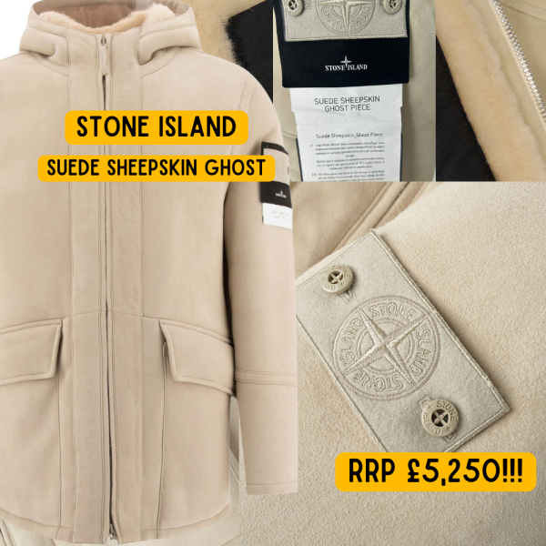 STONE ISLAND SUEDE SHEEPSKIN  GHOST - RRP £5250