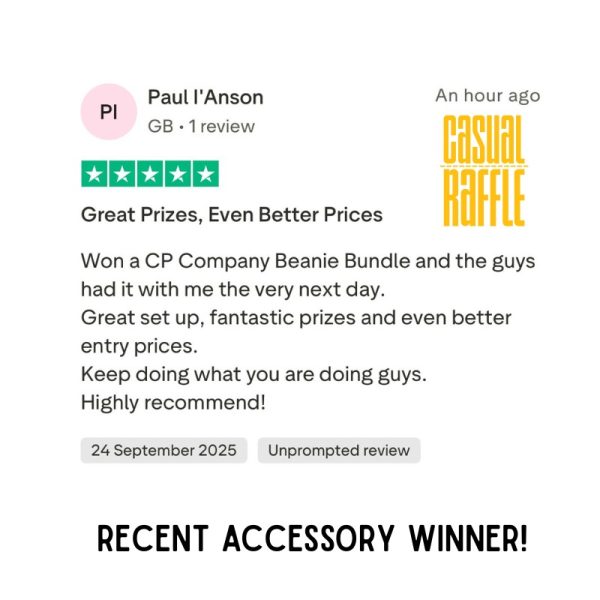 L2 - Stone Island or CP Beanie OR Aquascutum Scarf OR Fred Perry Weekend Bag