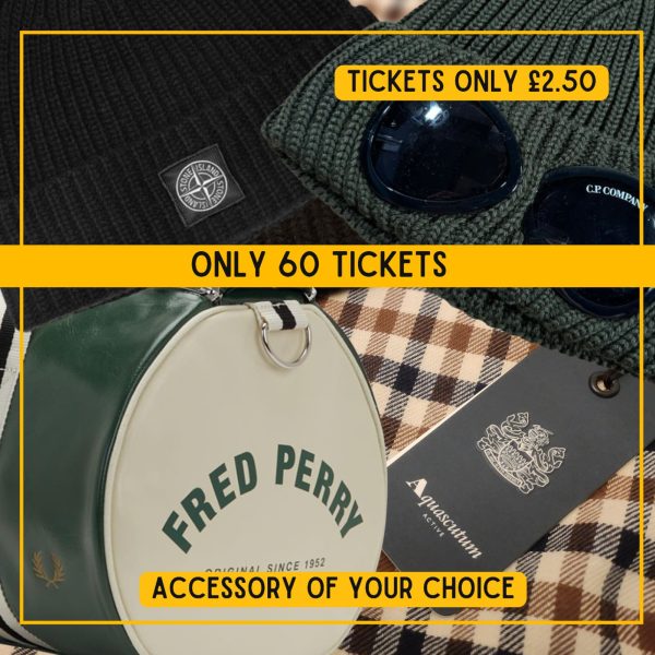 L2 - Stone Island or CP Beanie OR Aquascutum Scarf OR Fred Perry Weekend Bag
