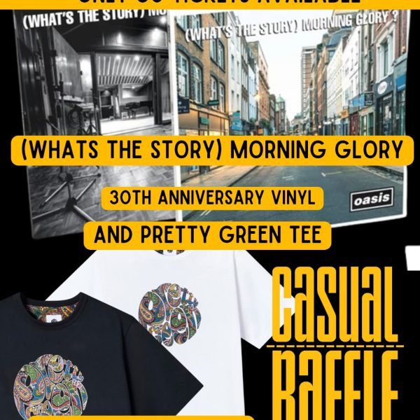 L2 - Oasis (What's the Story) Morning Glory 30th Anniversary Deluxe Edition 3LP AND Pretty Green T-shirt