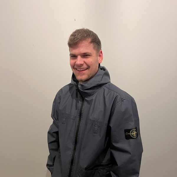 PRE LOVED - Stone Island Avio Blue Aggressive Gommato Hooded Jacket - XL